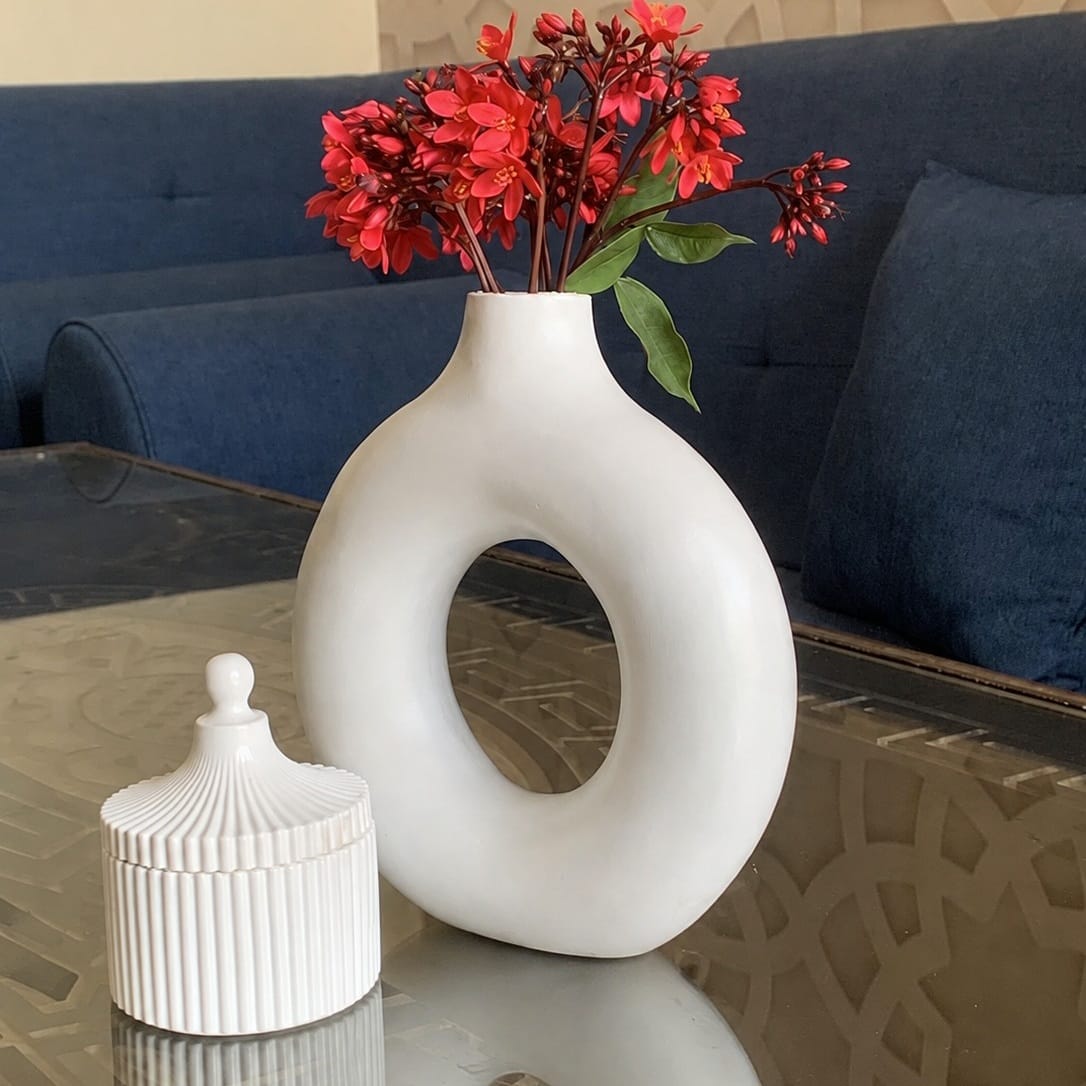 Donut Ceramic Vase & Jewellery Trinket Jar