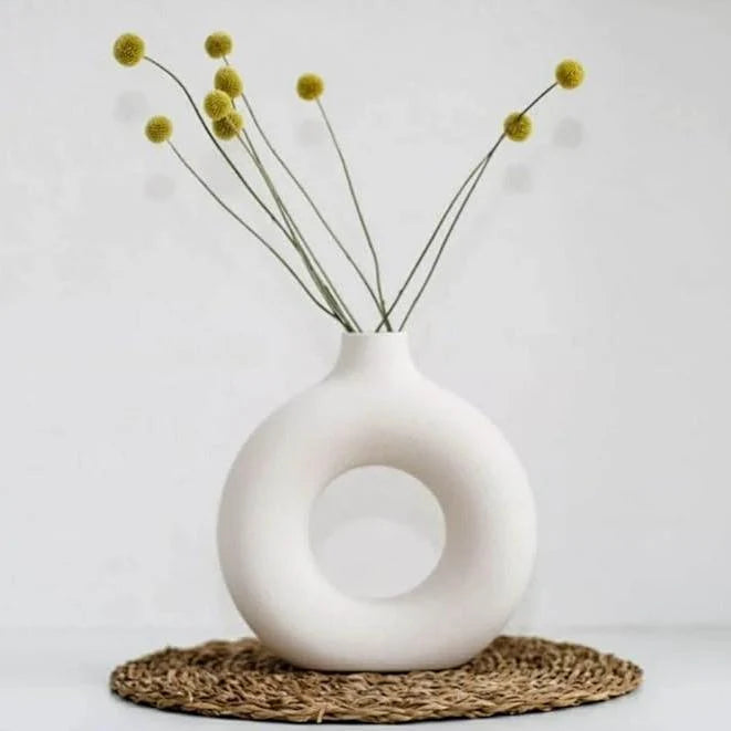 Donut Ceramic Vase Modern Home Décor