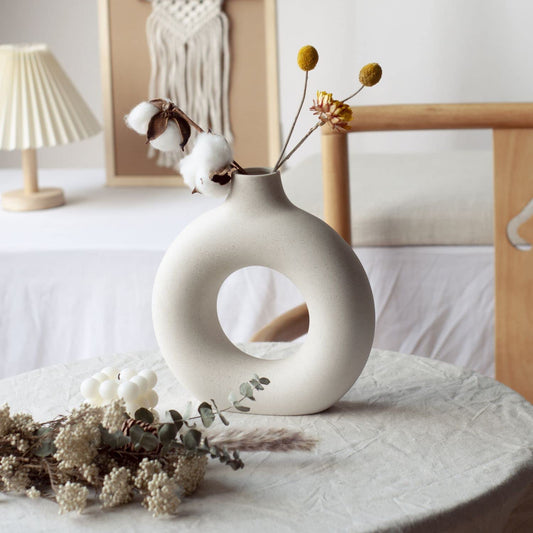 Donut Ceramic Vase Modern Home Décor