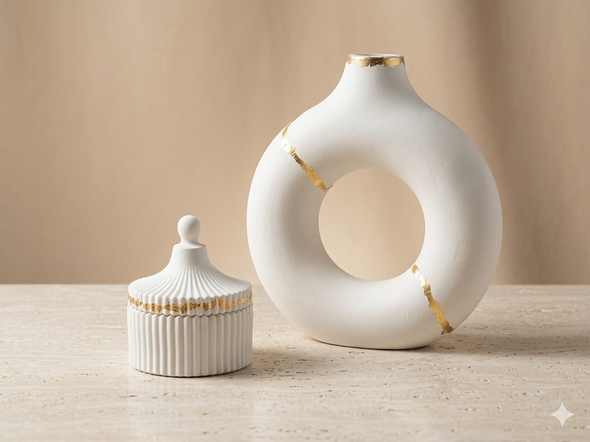 Donut Ceramic Vase & Jewellery Trinket Jar