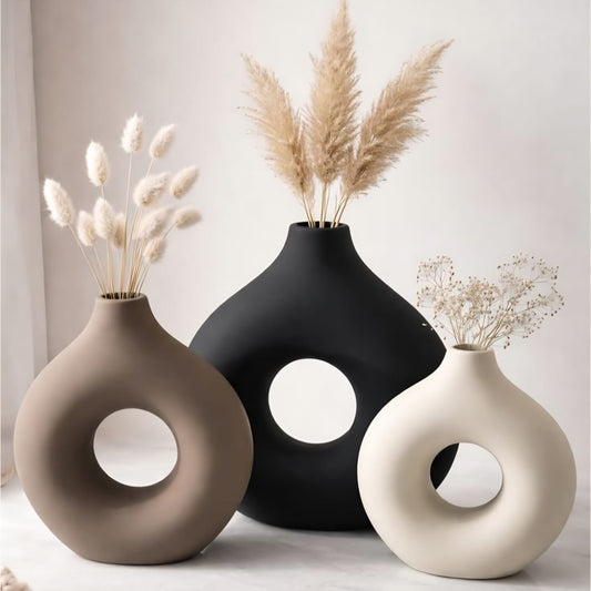 Donut Ceramic Vase Modern Home Décor