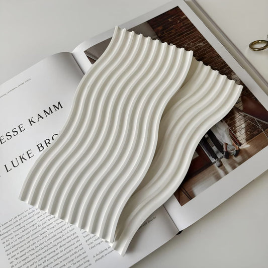 Wavy White Jesmonite Tray