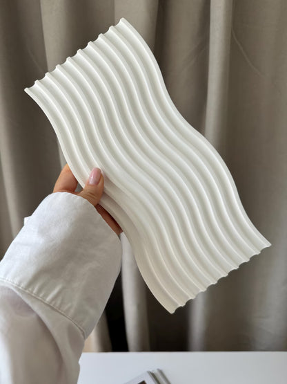 Wavy White Jesmonite Tray